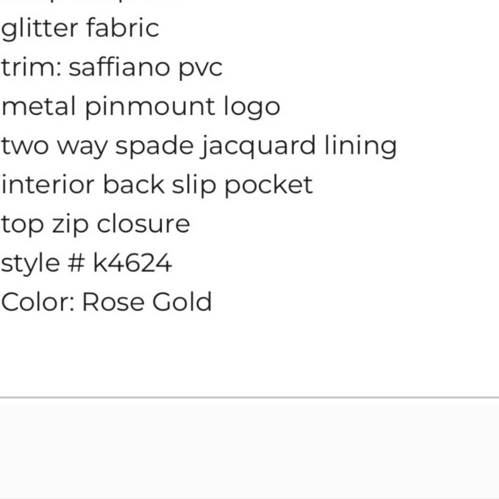 Kate Spade EUC rose gold shimmer crossbody. - Picture 8 of 8
